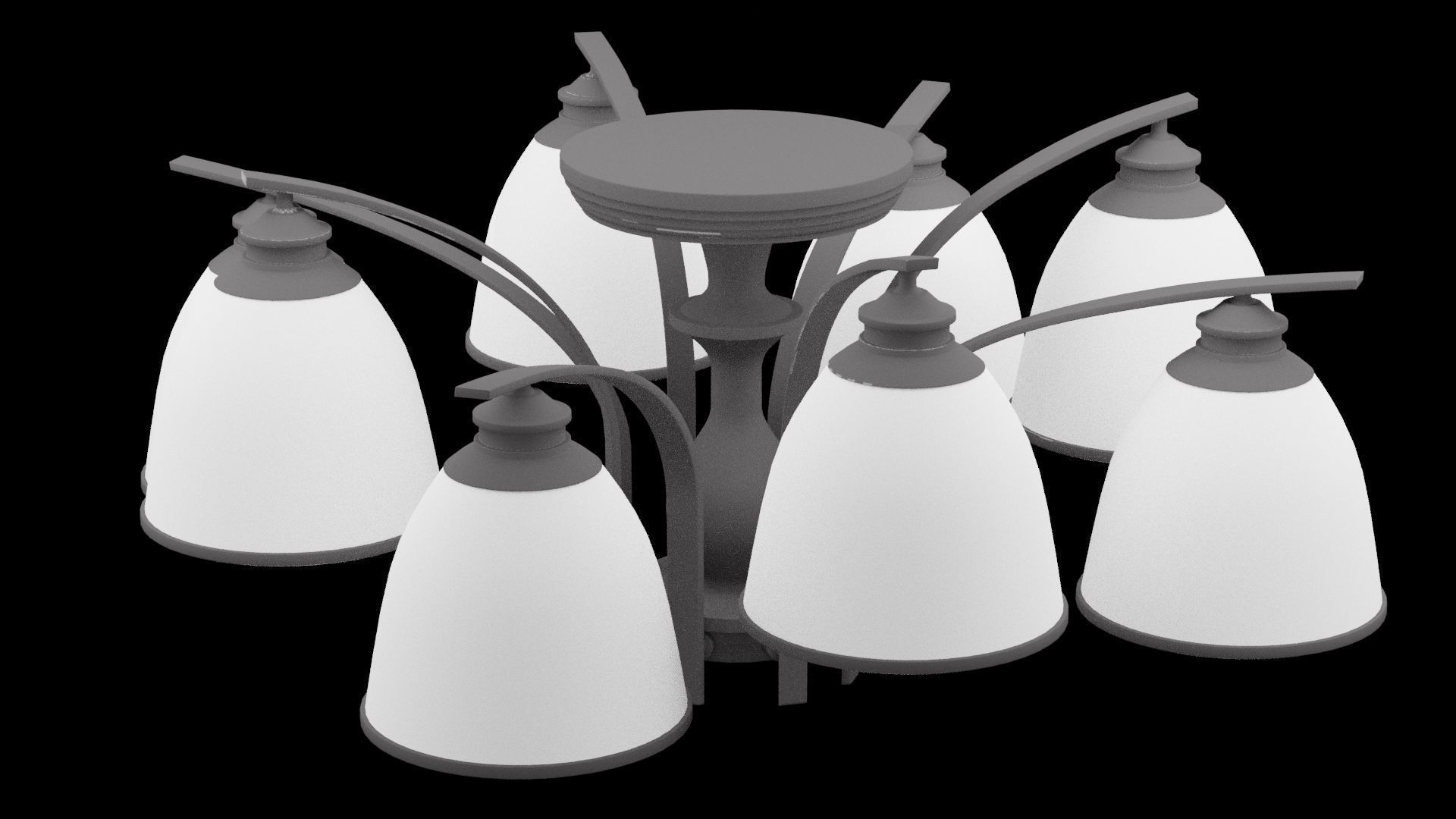 Ceiling Lamp Furniture Low-poly 3D model_1