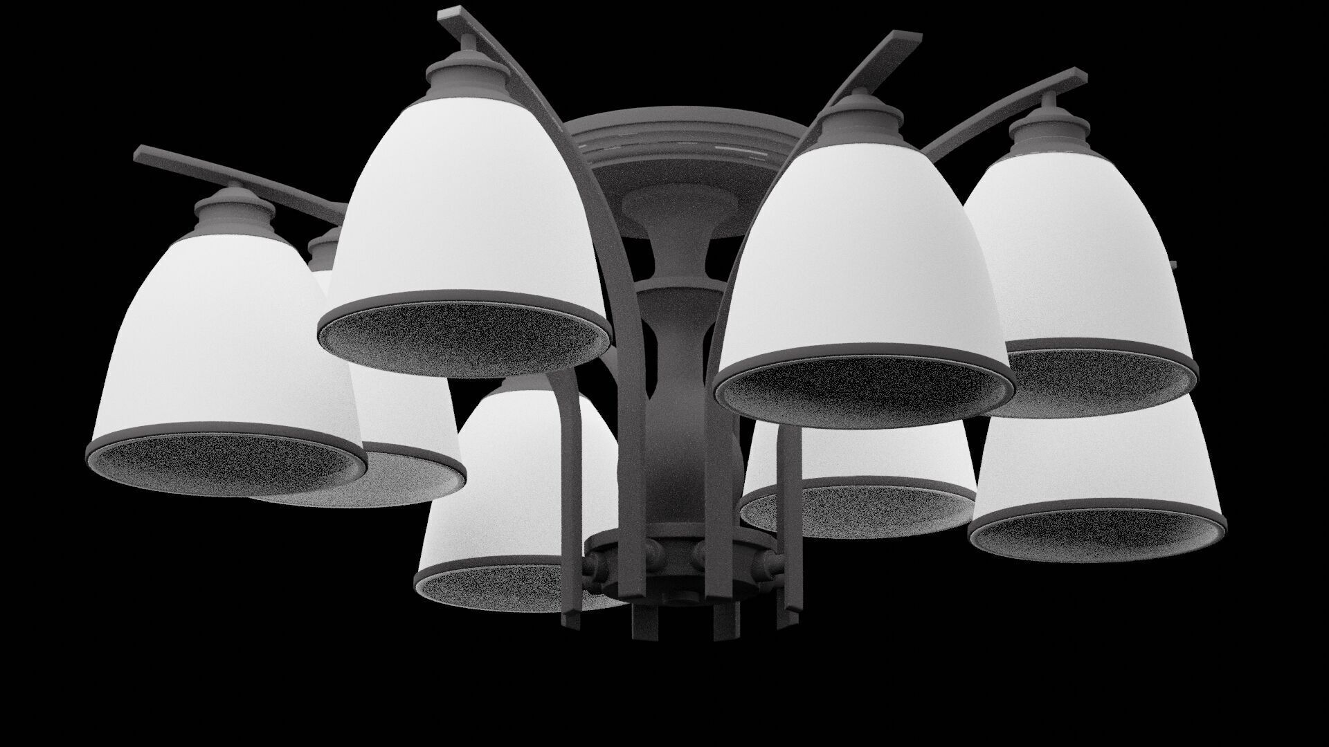 Ceiling Lamp Furniture Low-poly 3D model_2