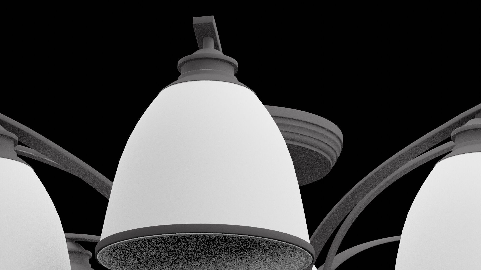 Ceiling Lamp Furniture Low-poly 3D model_3