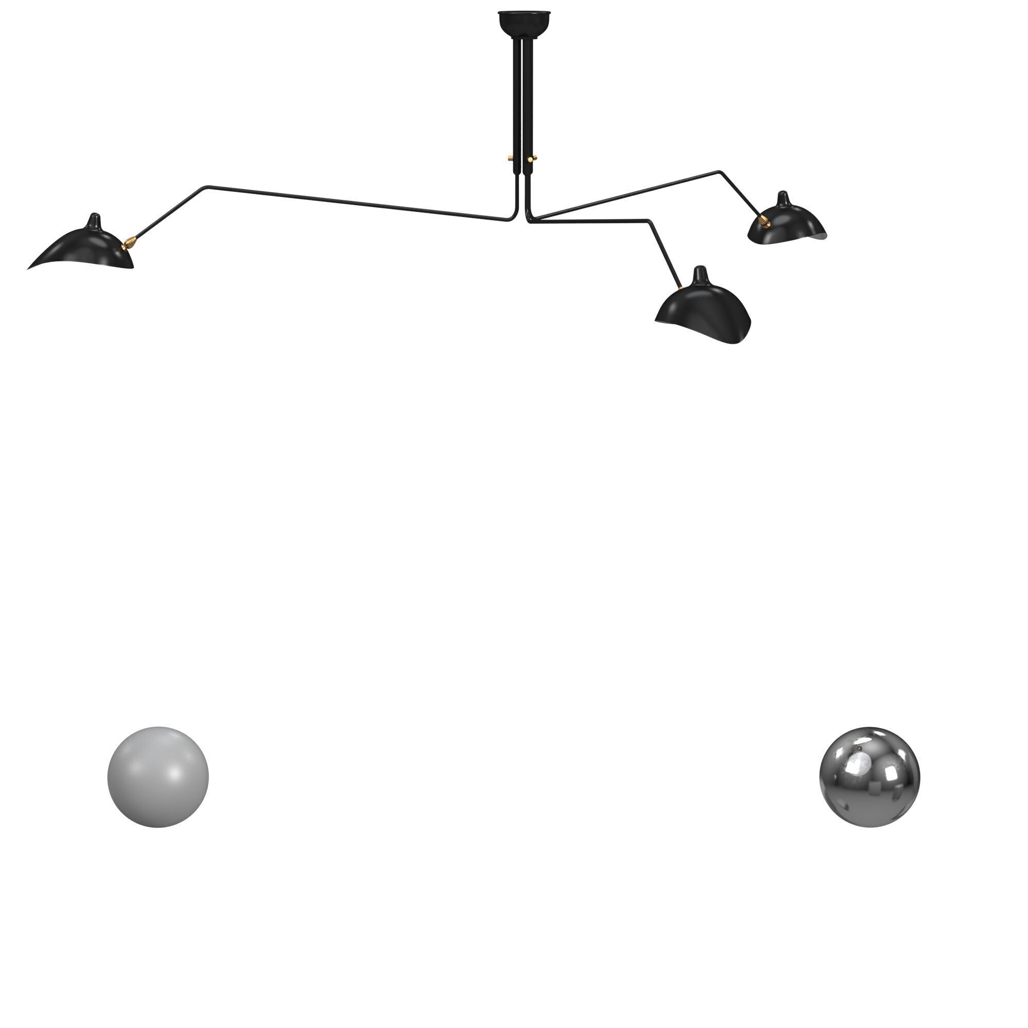 Three Arm Multi-Light Pendant 3D model_1