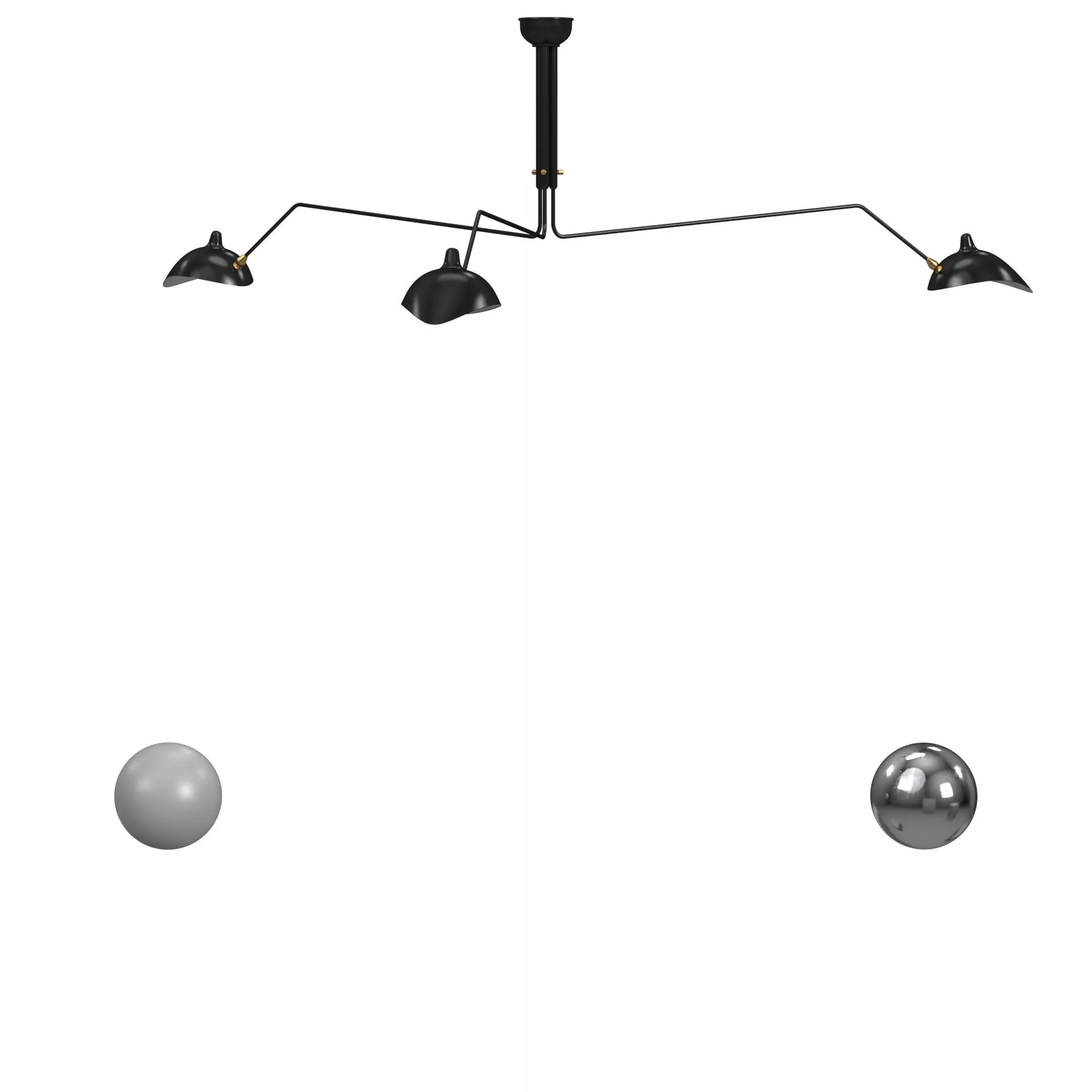 Three Arm Multi-Light Pendant 3D model_0