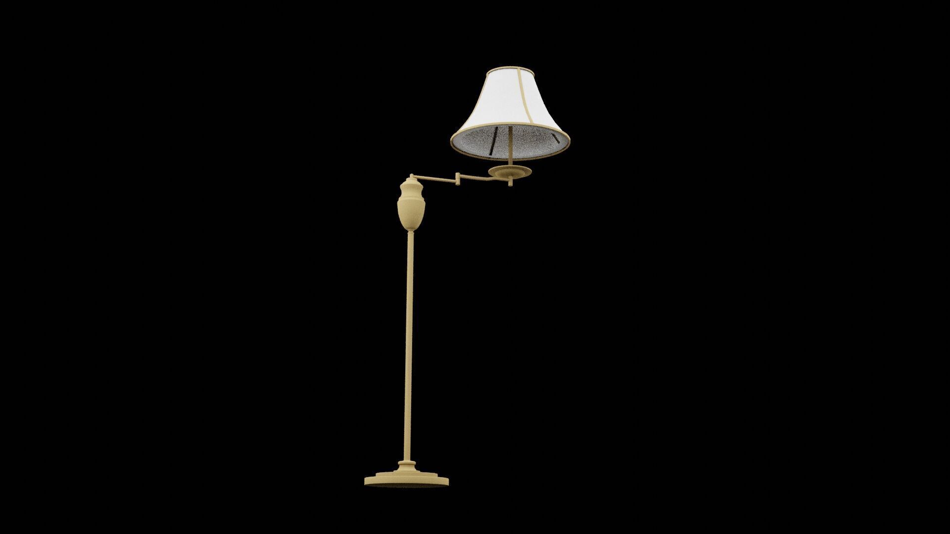 Living Room Lamp Low-poly 3D model_5
