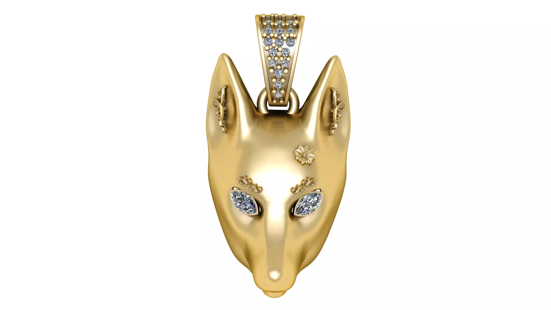 FOX ANIMAL PENDANT 3D PRINTABLE MODEL 3D print model