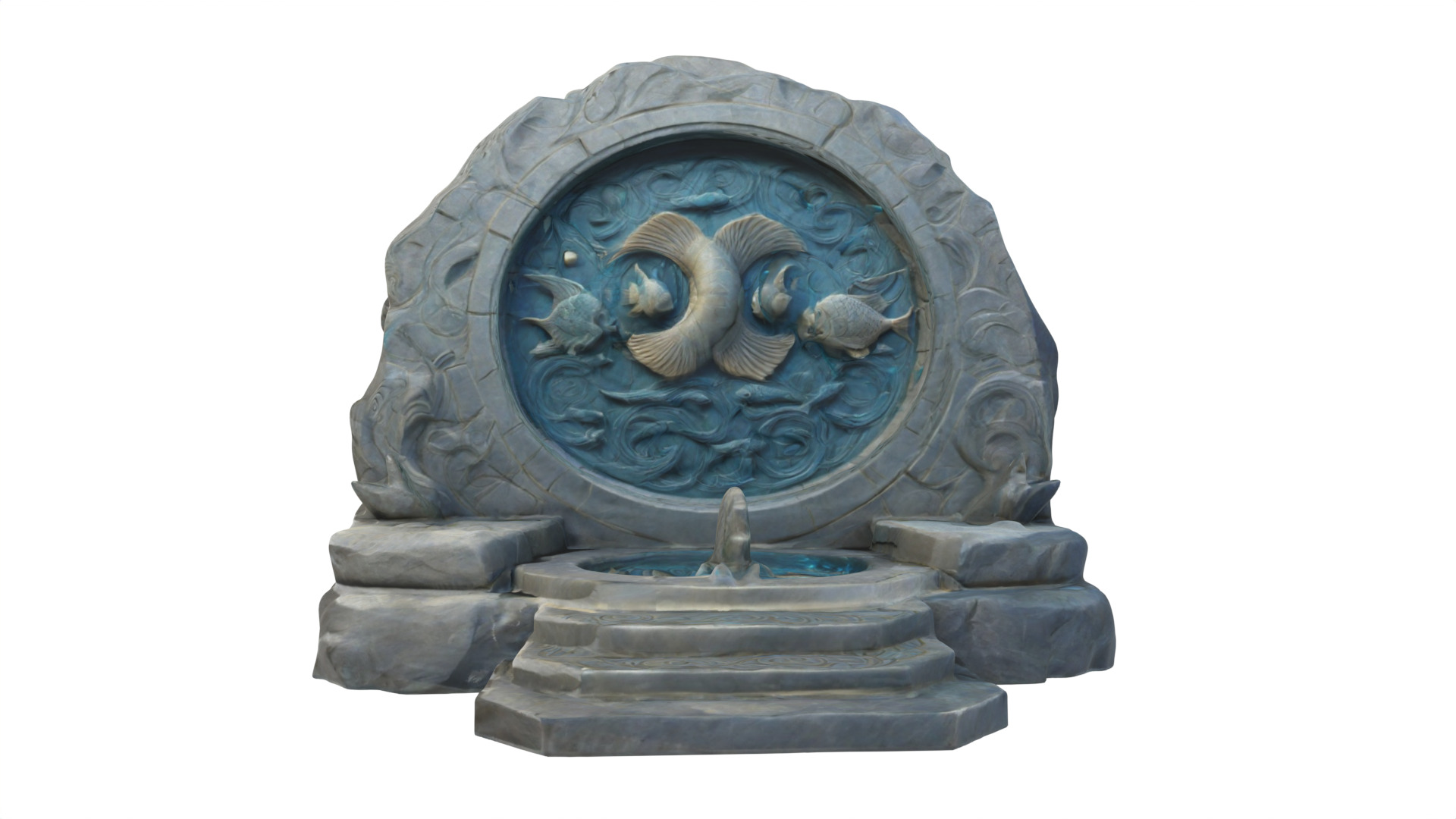 Stone Altar 014 Low-poly 3D model_3