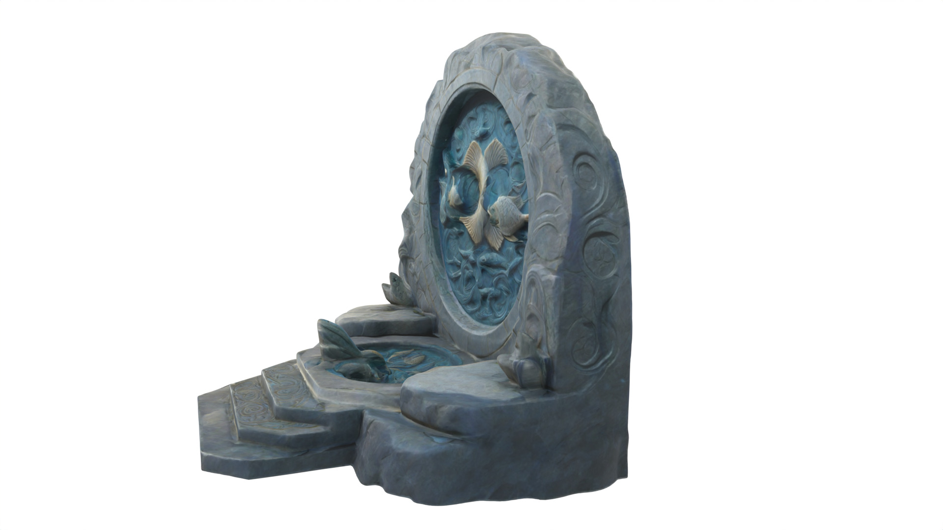 Stone Altar 014 Low-poly 3D model_5