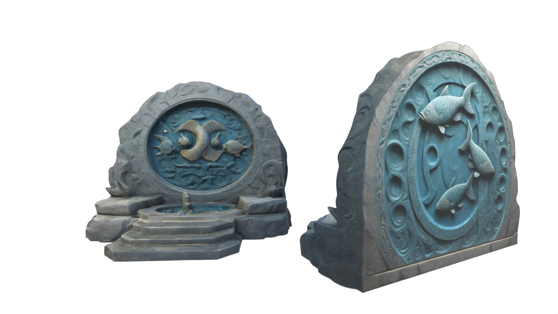 Stone Altar 014 Low-poly 3D model_4