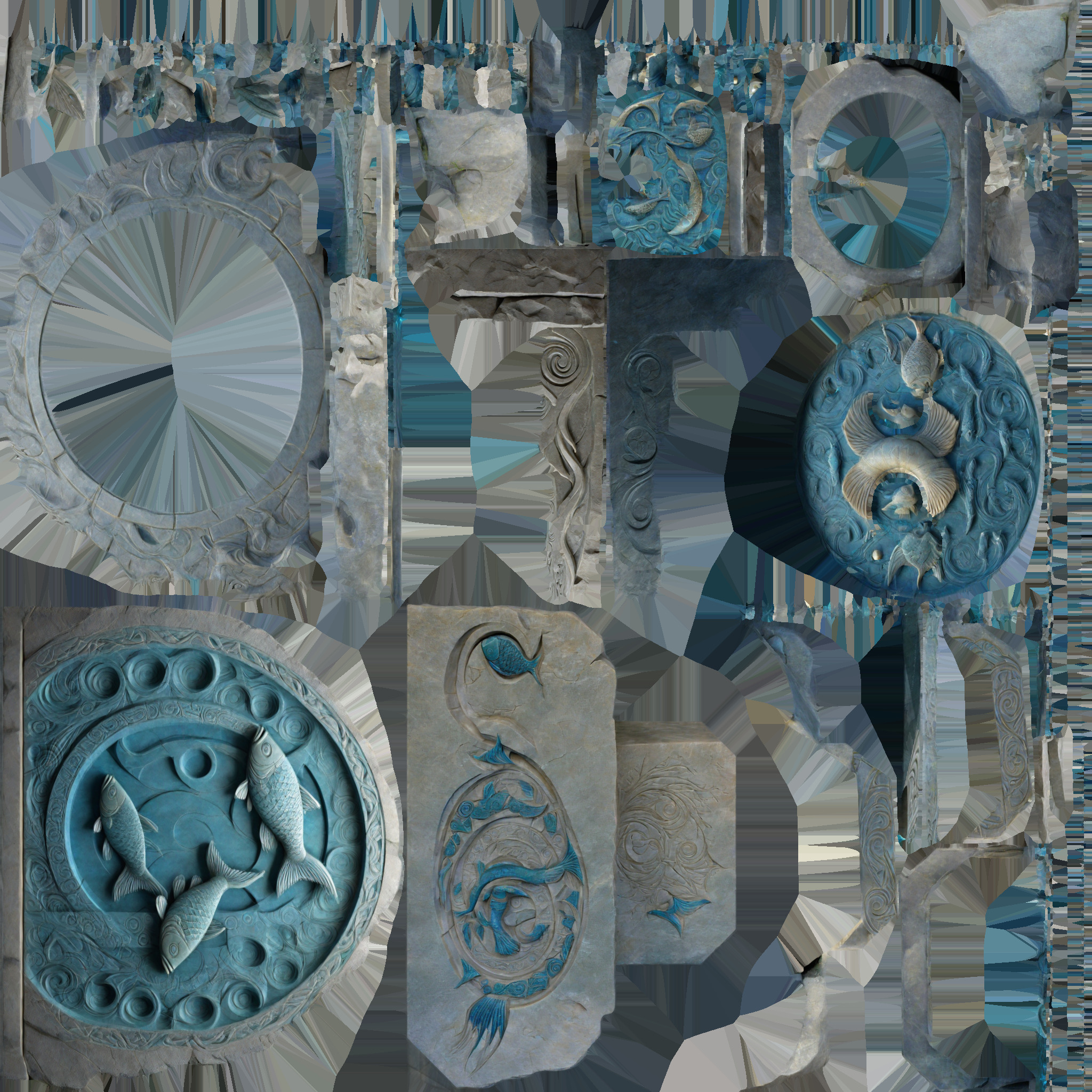 Stone Altar 014 Low-poly 3D model_10