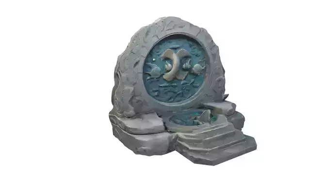 Stone Altar 014 Low-poly 3D model