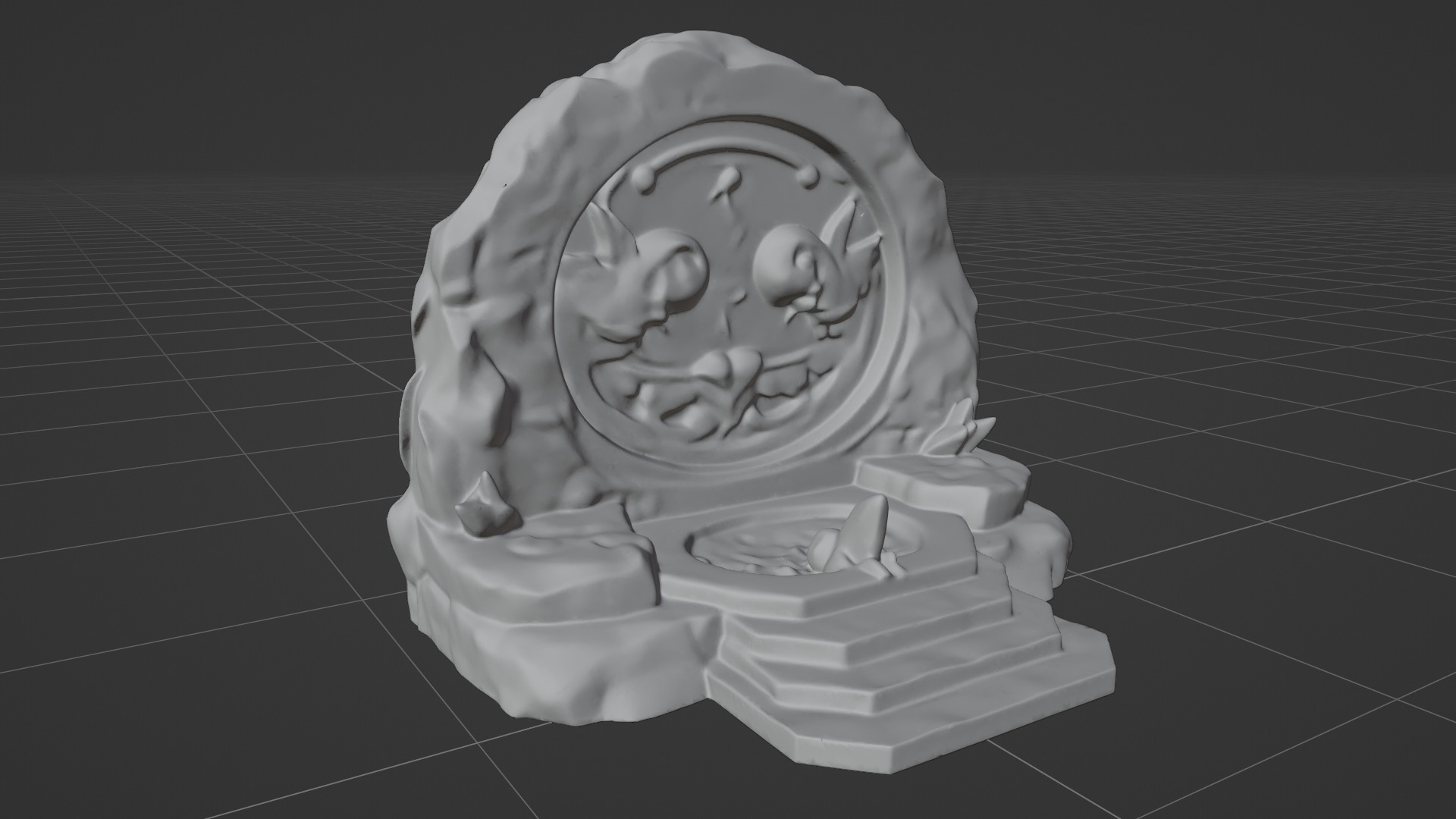 Stone Altar 014 Low-poly 3D model_8