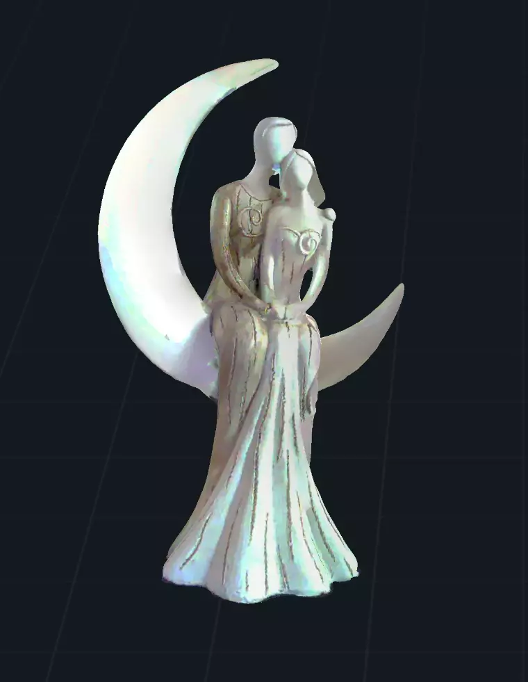 Moon and Love - Romantic Sculpture 3D print model_0