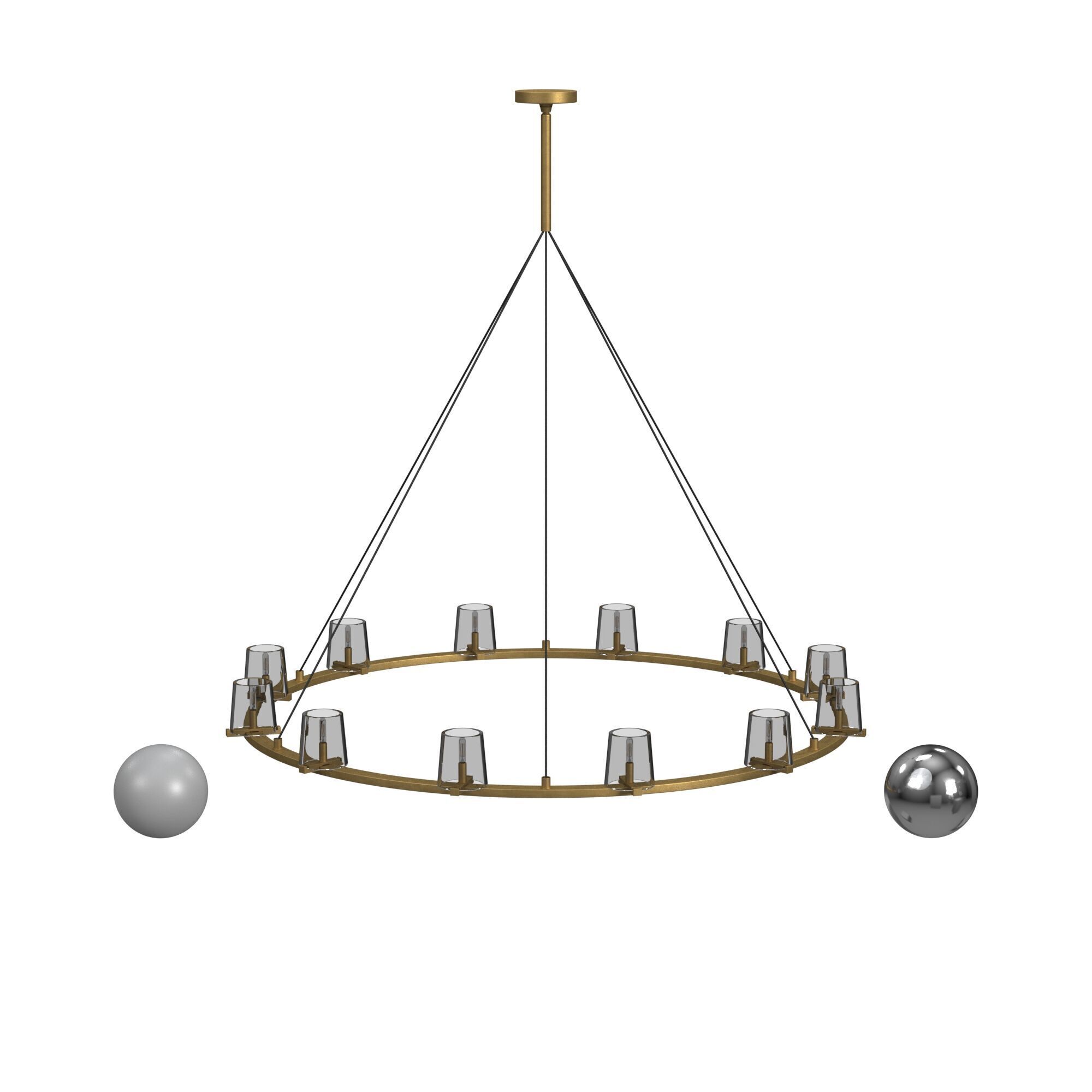 Pauillac Round Chandelier 3D model_1