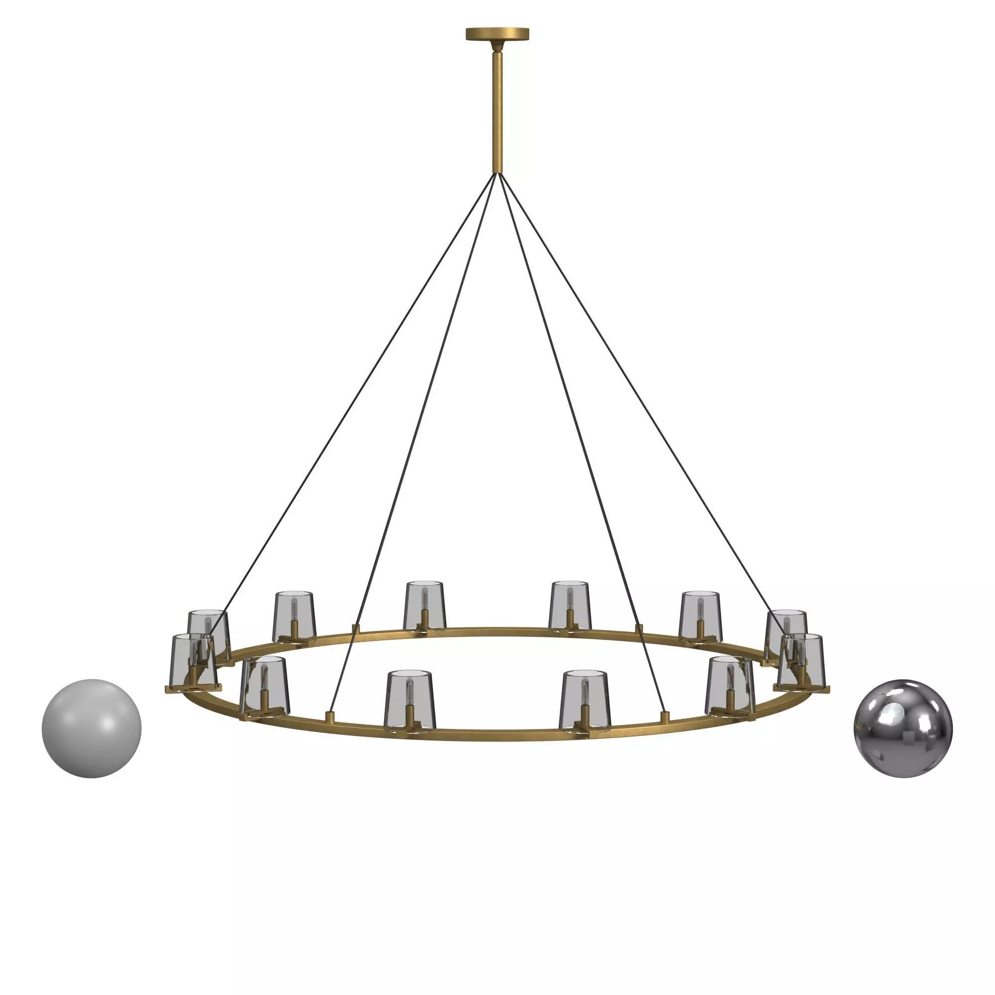 Pauillac Round Chandelier 3D model_0