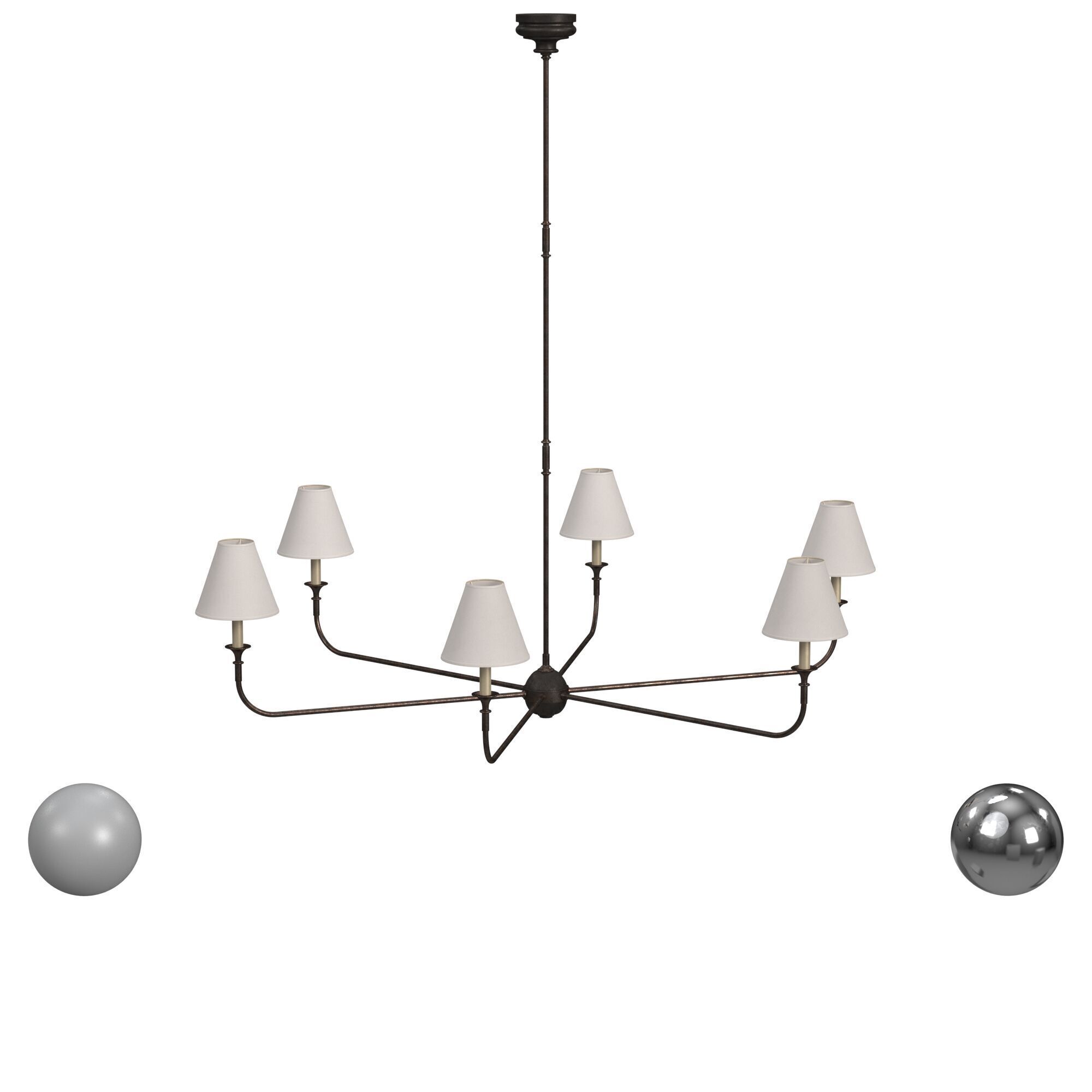 Thomas O Brien Piaf Chandelier 3D model_1