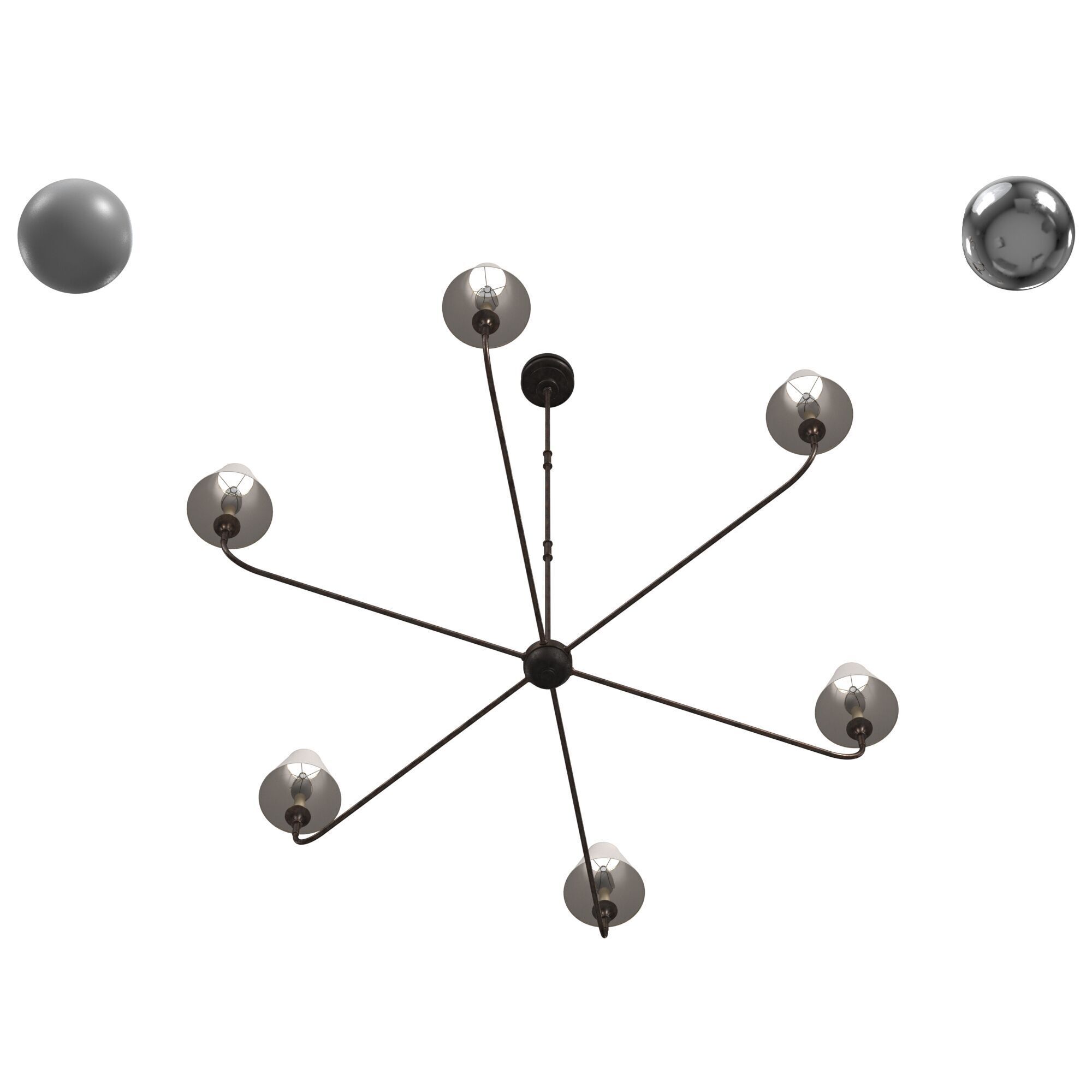 Thomas O Brien Piaf Chandelier 3D model_2