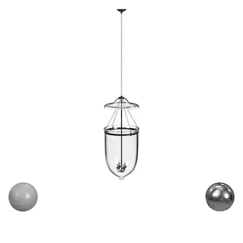 Oval Pendant Light 3D model