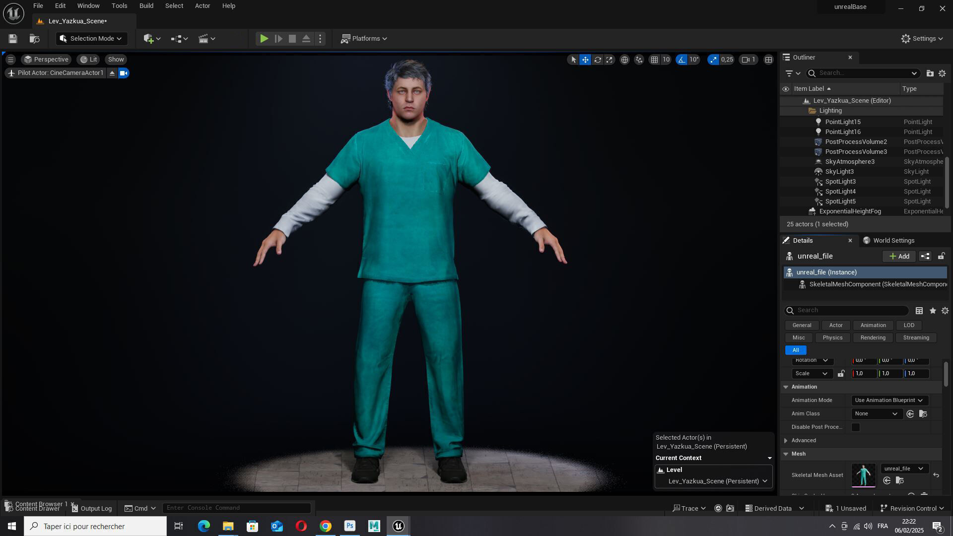 Doctor Nurse in Scrubs High-Quality 3D Character Low-poly 3D model_14