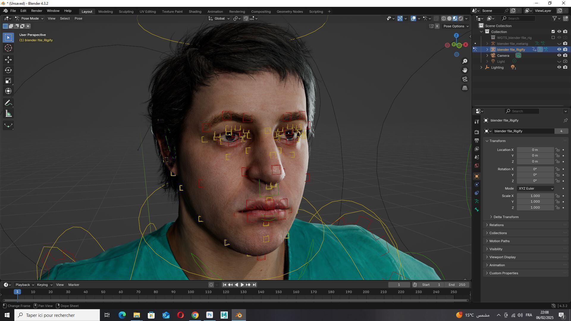 Doctor Nurse in Scrubs High-Quality 3D Character Low-poly 3D model_21