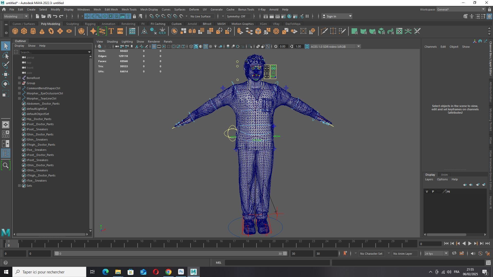 Doctor Nurse in Scrubs High-Quality 3D Character Low-poly 3D model_16