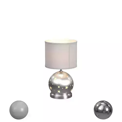 Star Cut Out Lamp in Silver