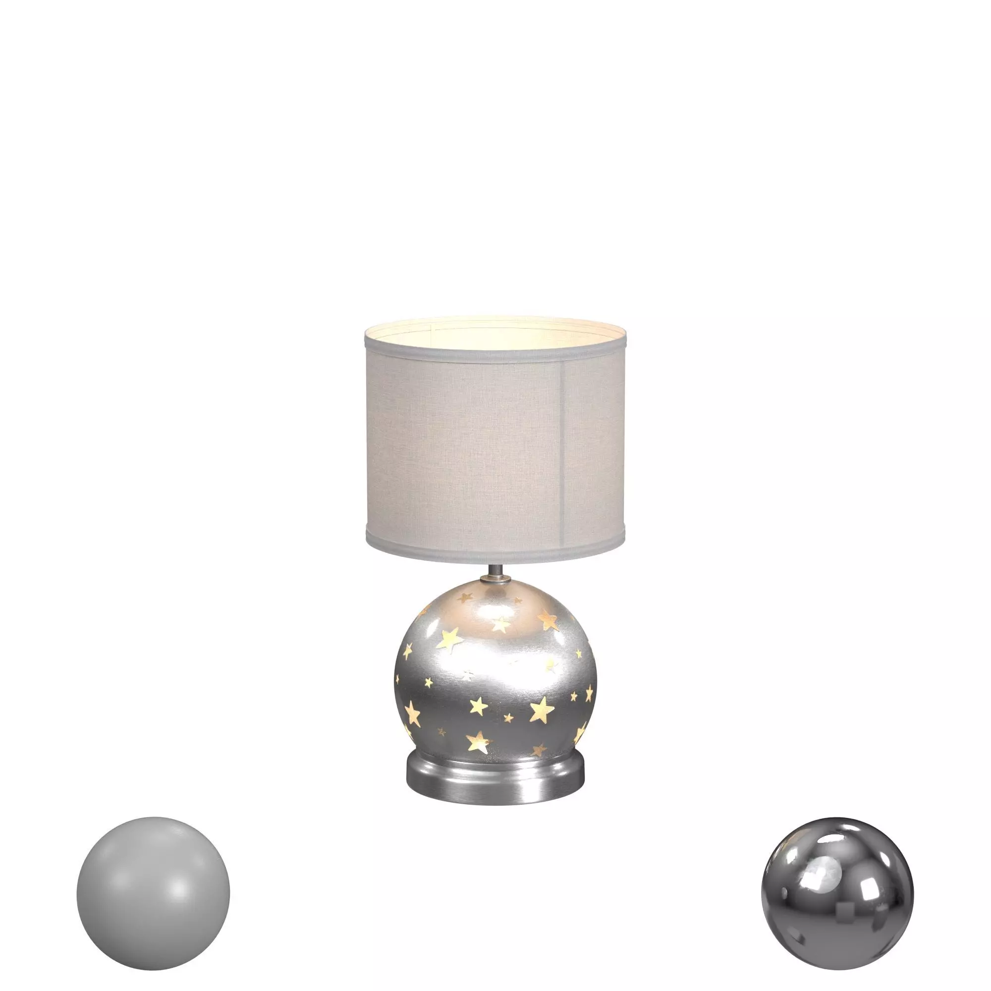 Star Cut Out Lamp in Silver 3D model_0
