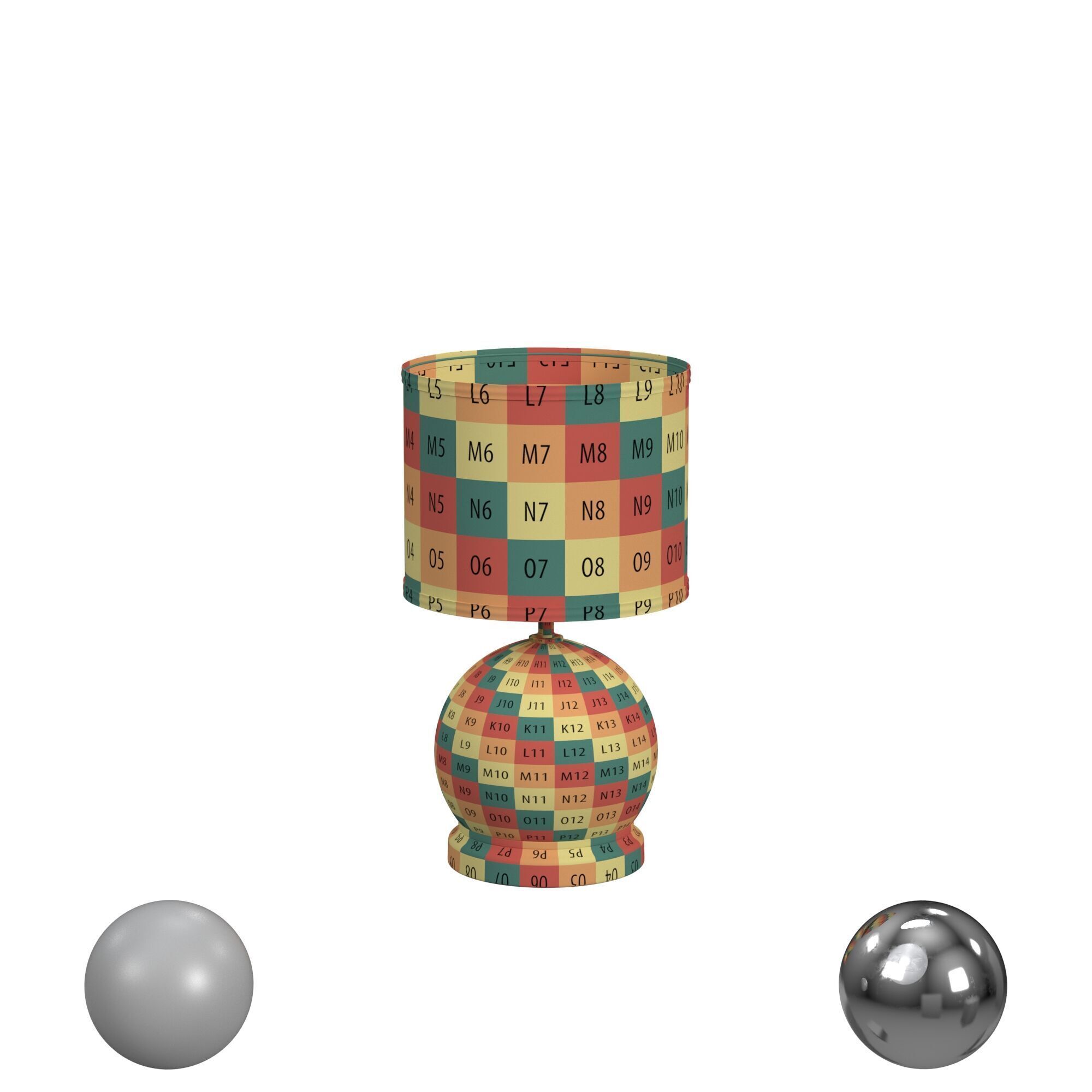 Star Cut Out Lamp in Silver 3D model_4