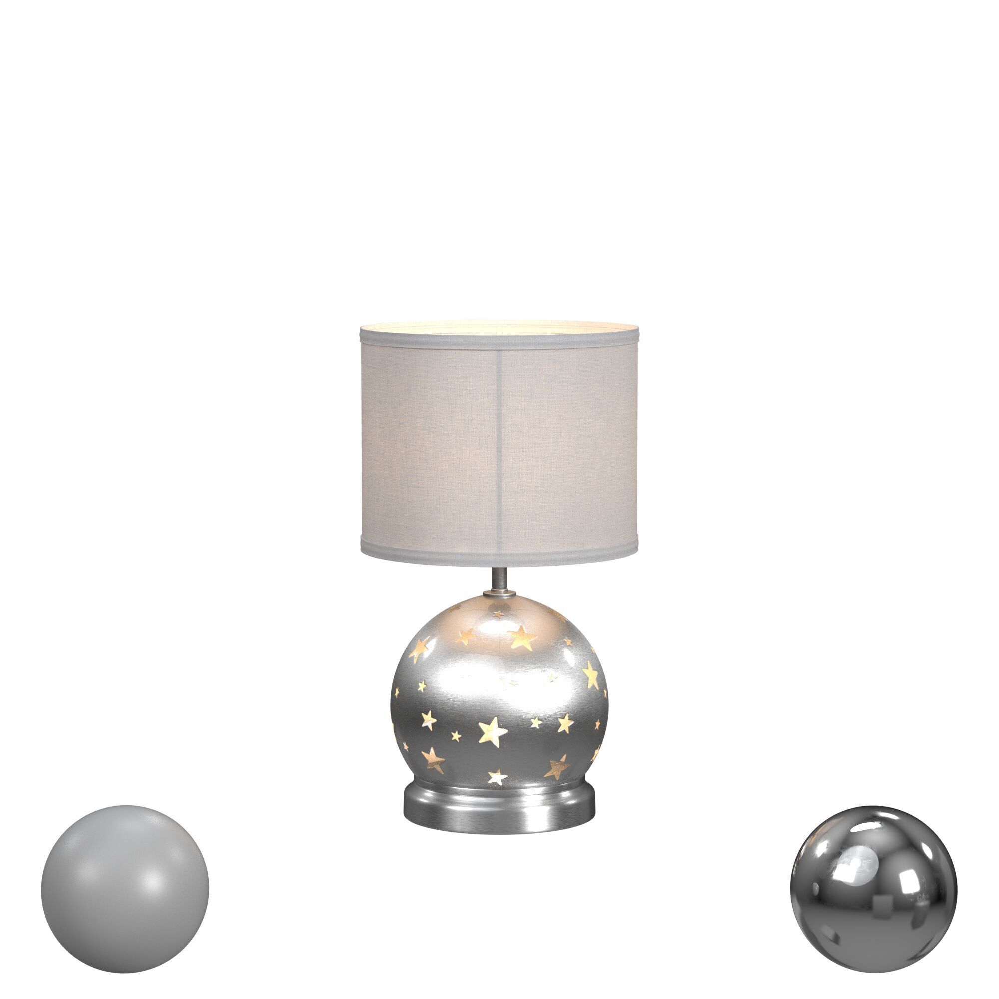 Star Cut Out Lamp in Silver 3D model_1