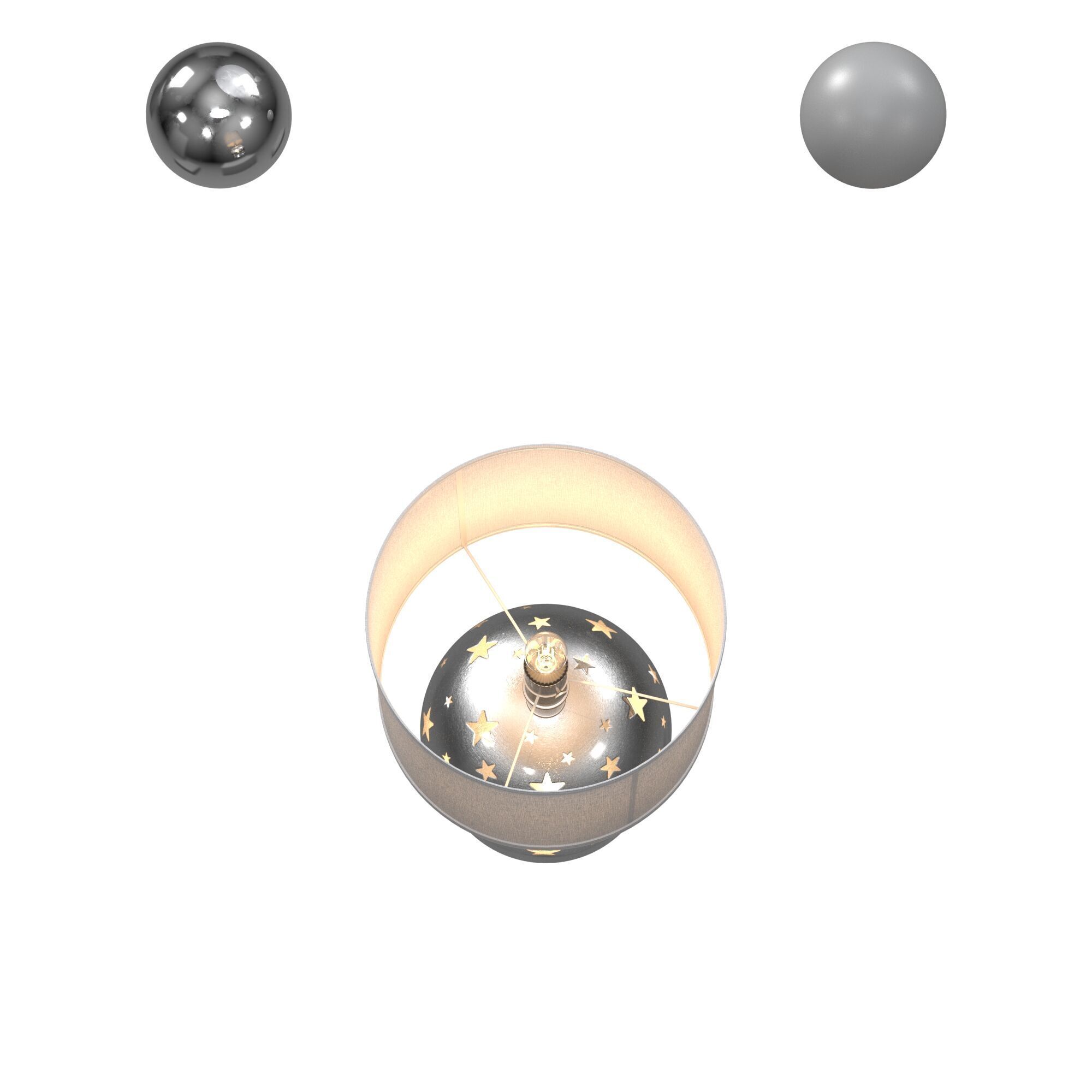 Star Cut Out Lamp in Silver 3D model_2