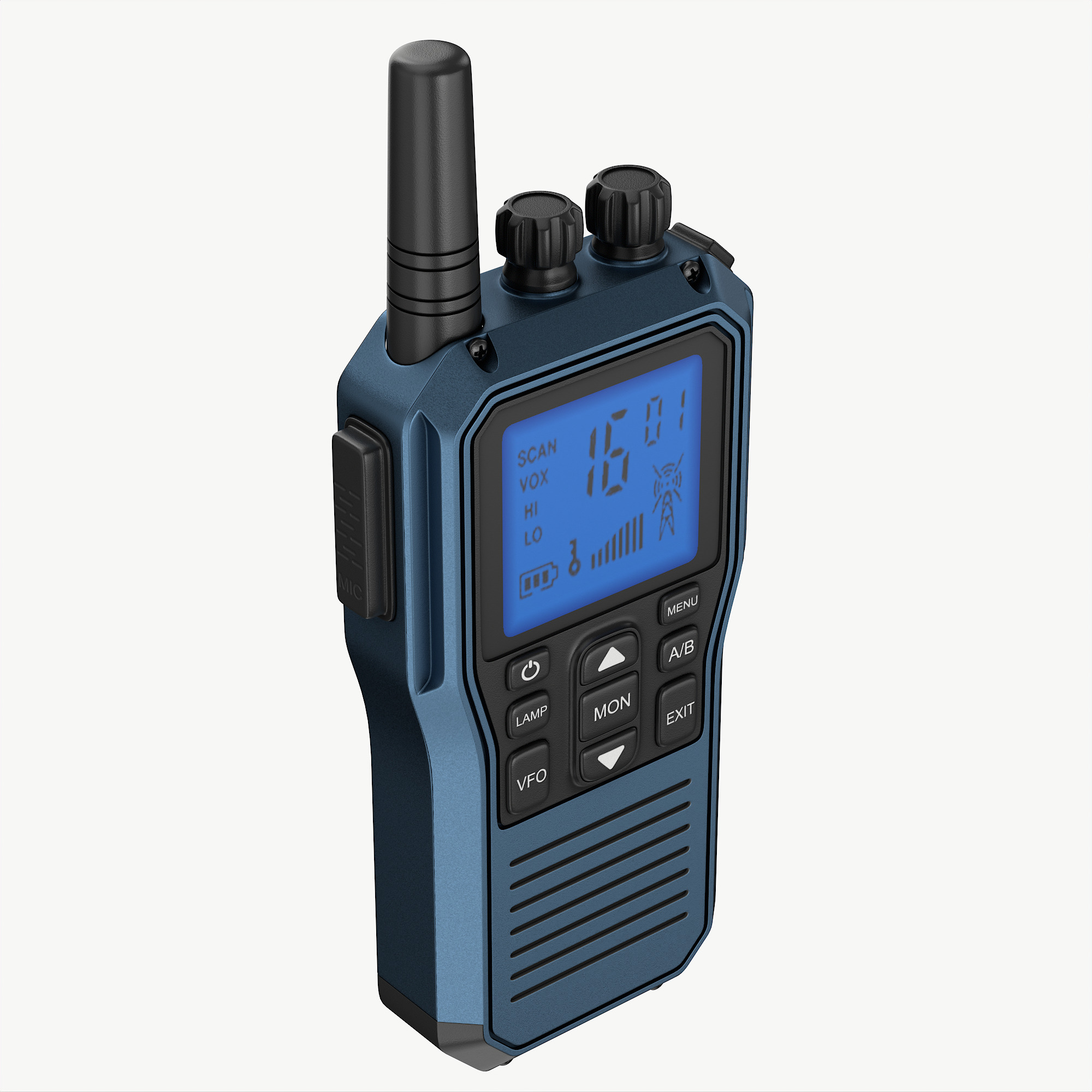 Walkie talkie 3D model_4