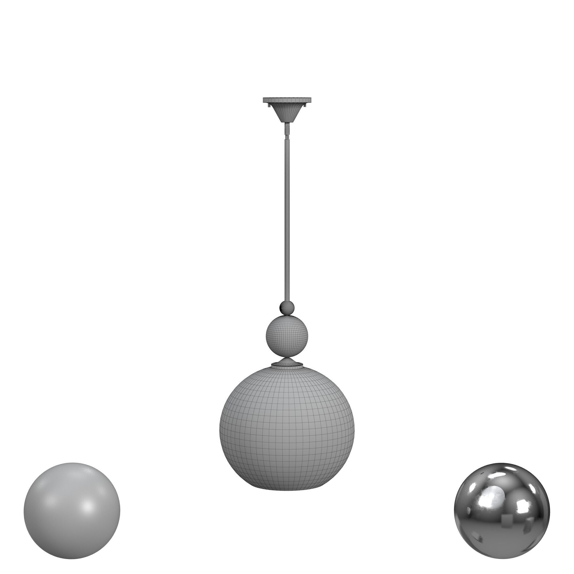 Mendota 1 Lt Pendant - Uttermost 3D model_3