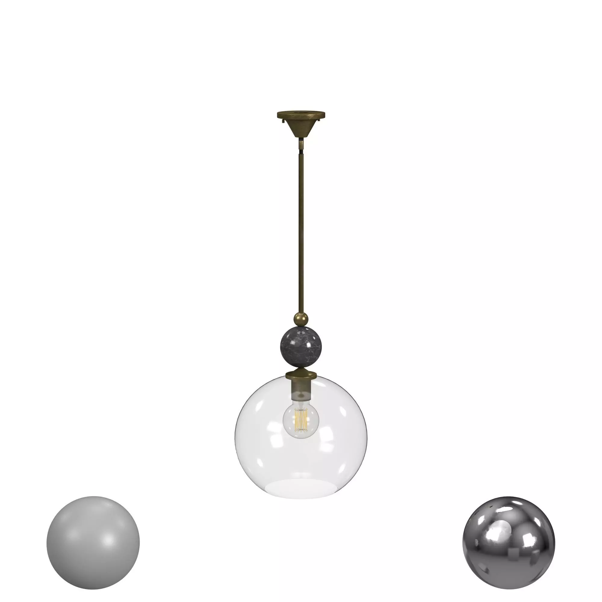 Mendota 1 Lt Pendant - Uttermost 3D model_0