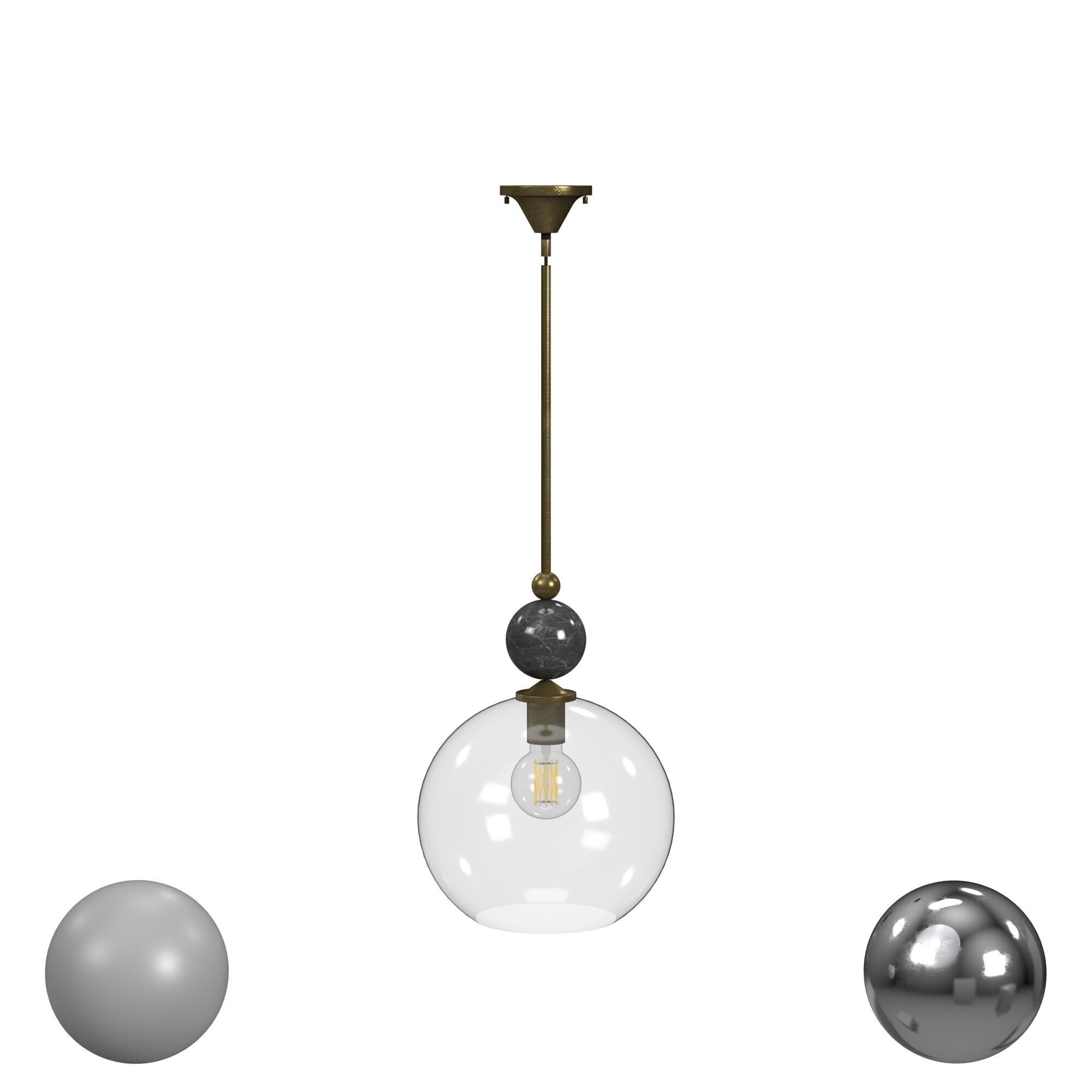 Mendota 1 Lt Pendant - Uttermost 3D model_1