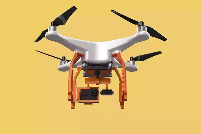 UAV LIDAR DRONE QUADCOPTER SCANNER SURVEYING EXPLORING MAPPING 3D model