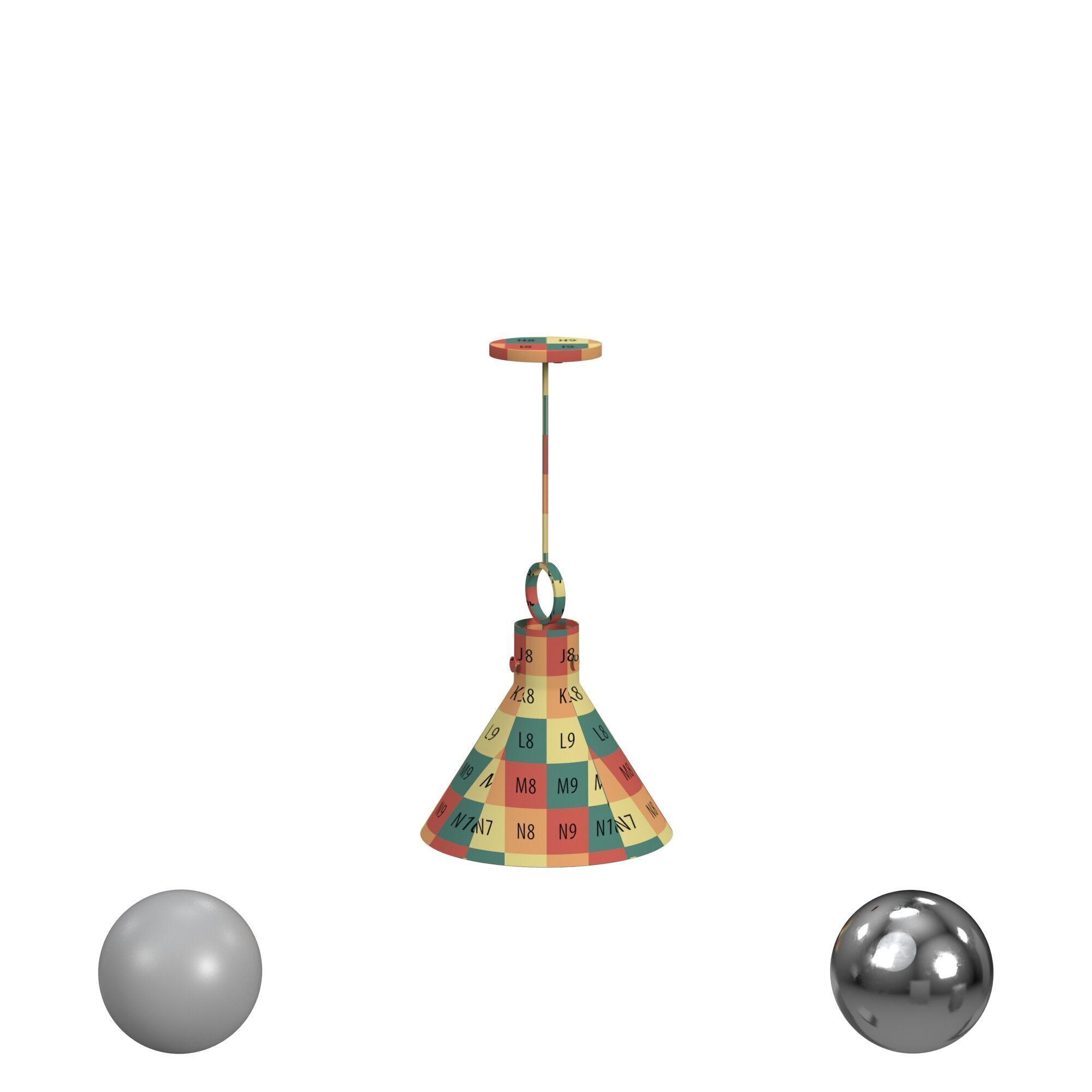 Imbuto Nickel 1 Lt Pendant 3D model_2