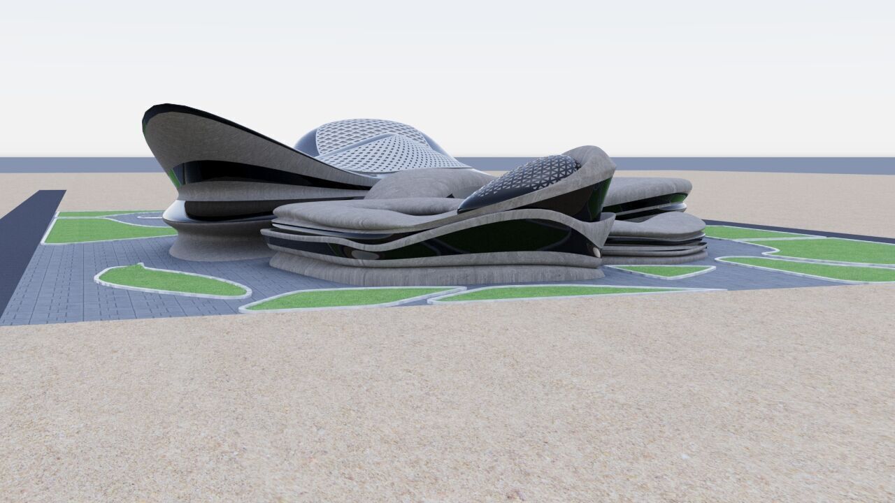 Organic buildings 3D model_2