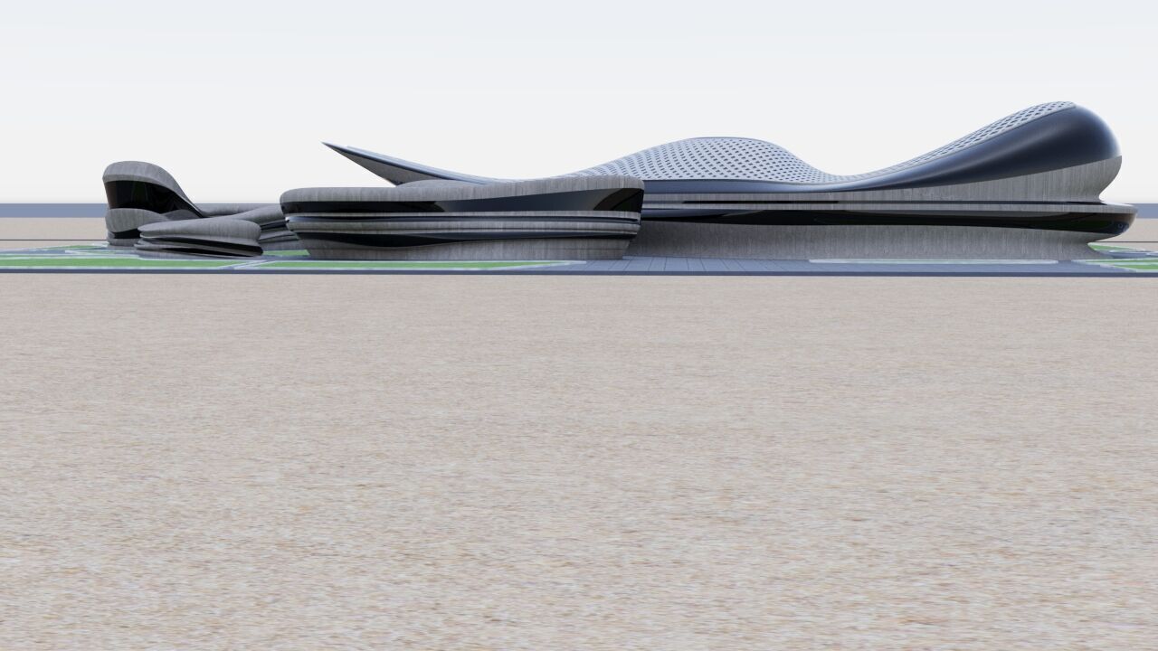 Organic buildings 3D model_4