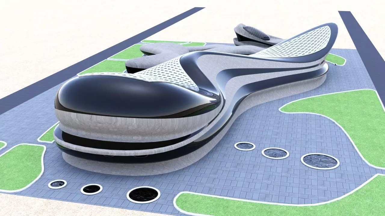 Organic buildings 3D model_0