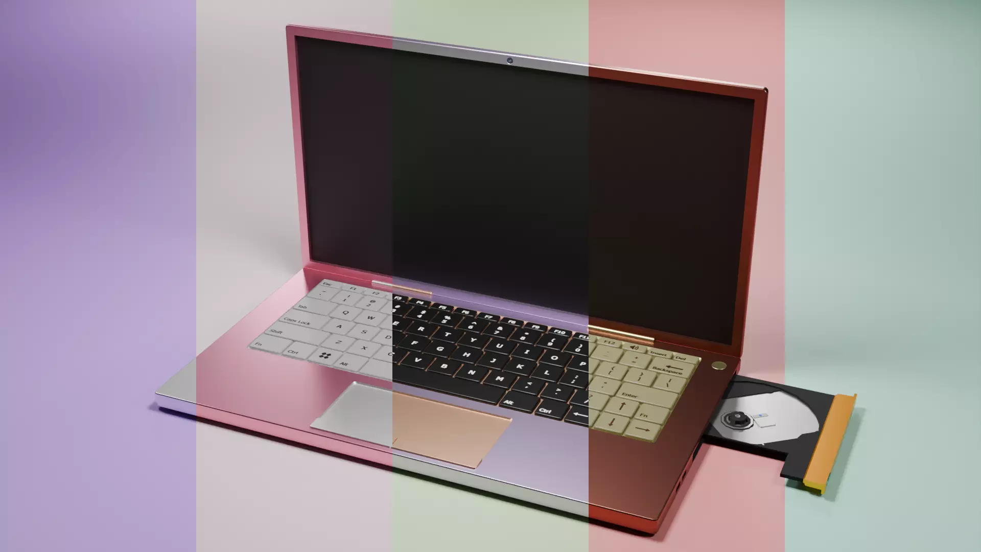 LX Laptop Simple Customization 3D model_0