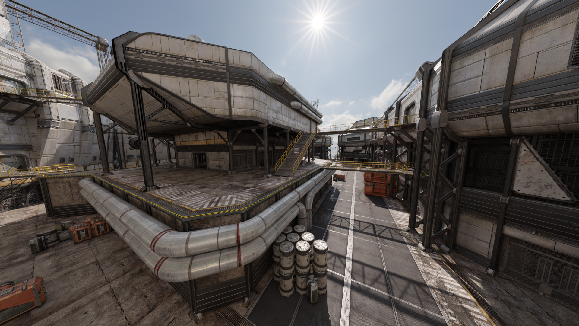 Technology Industrial Processing Plant Low-poly 3D model_3