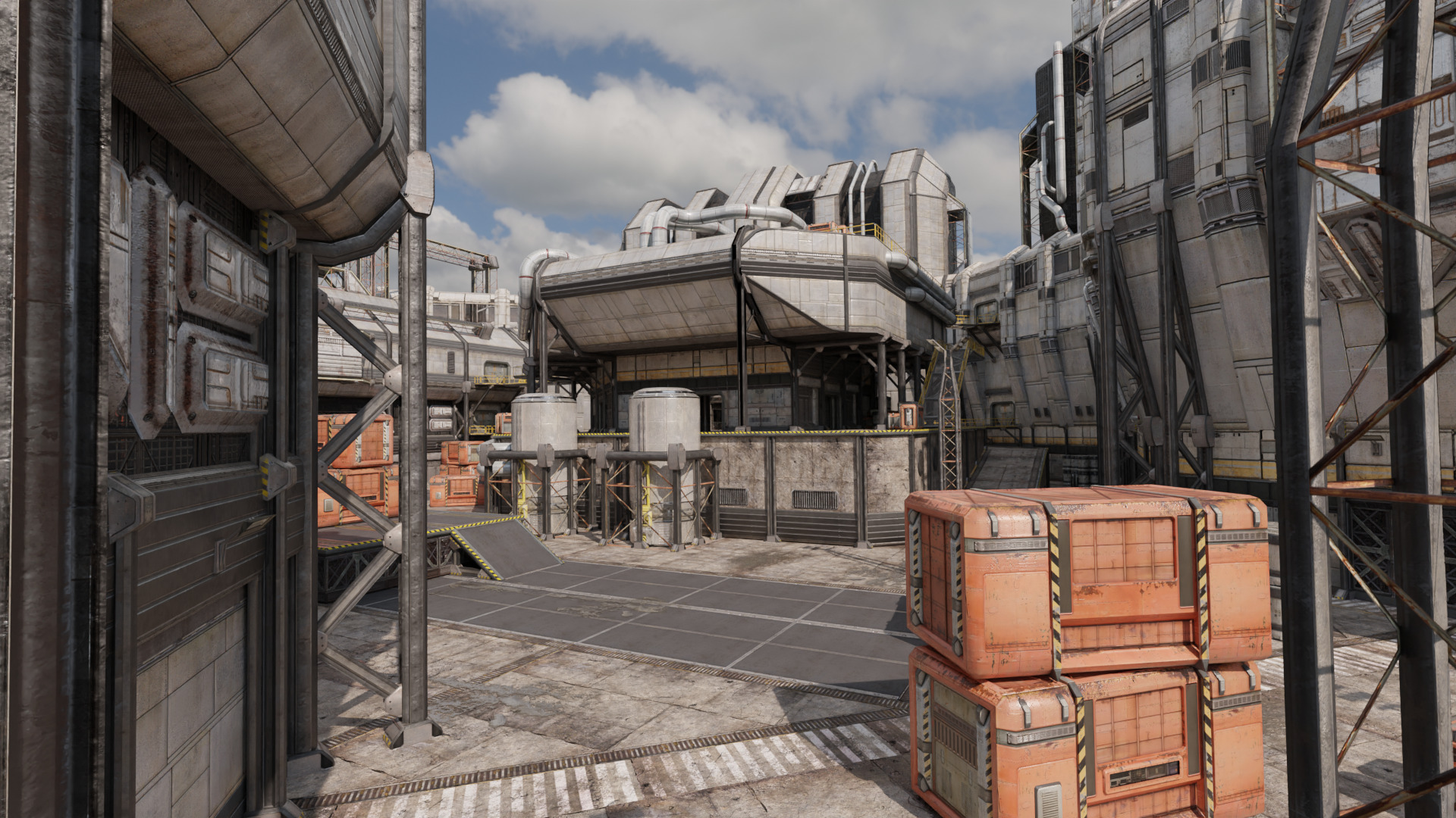 Technology Industrial Processing Plant Low-poly 3D model_2