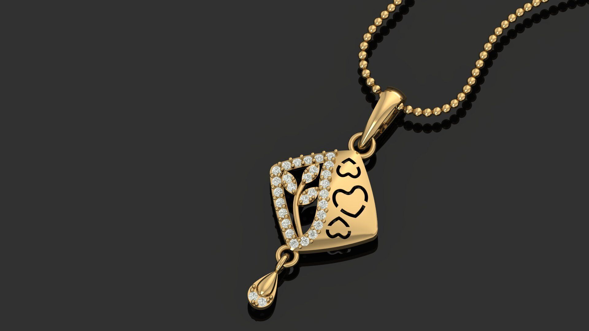 Pendant Necklace 3D print model_12