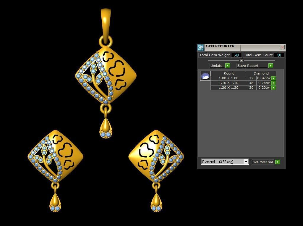 Pendant Necklace 3D print model_7