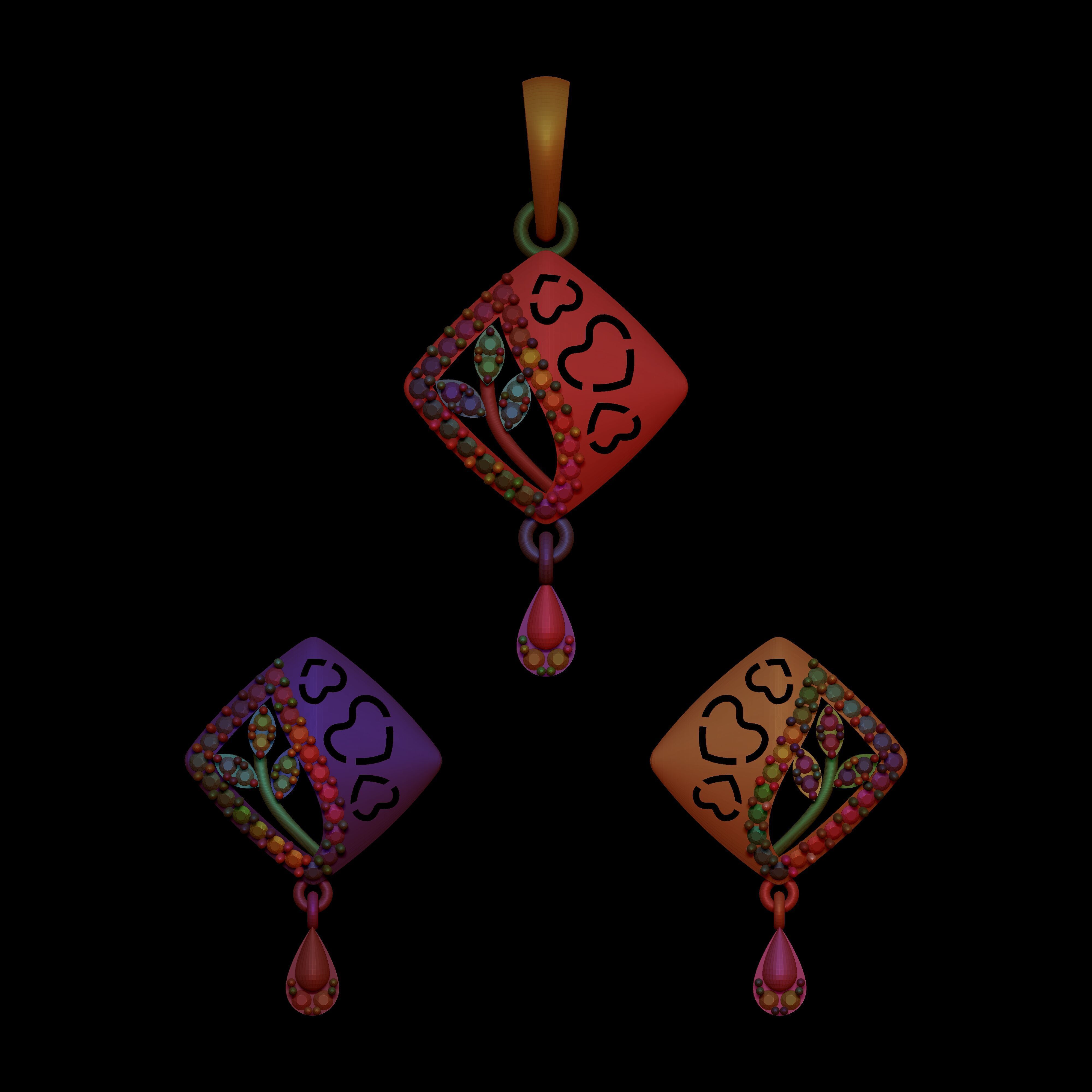 Pendant Necklace 3D print model_21