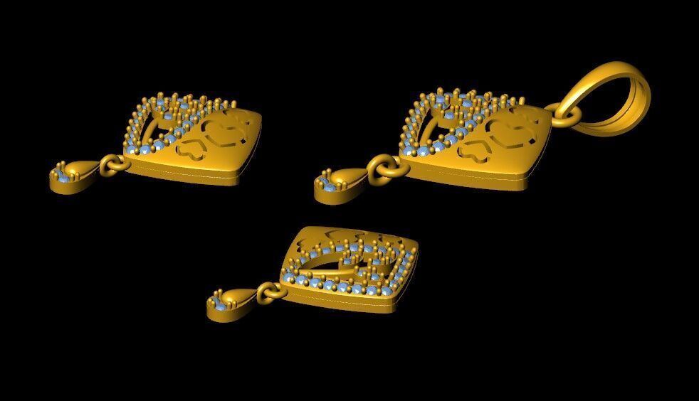 Pendant Necklace 3D print model_8