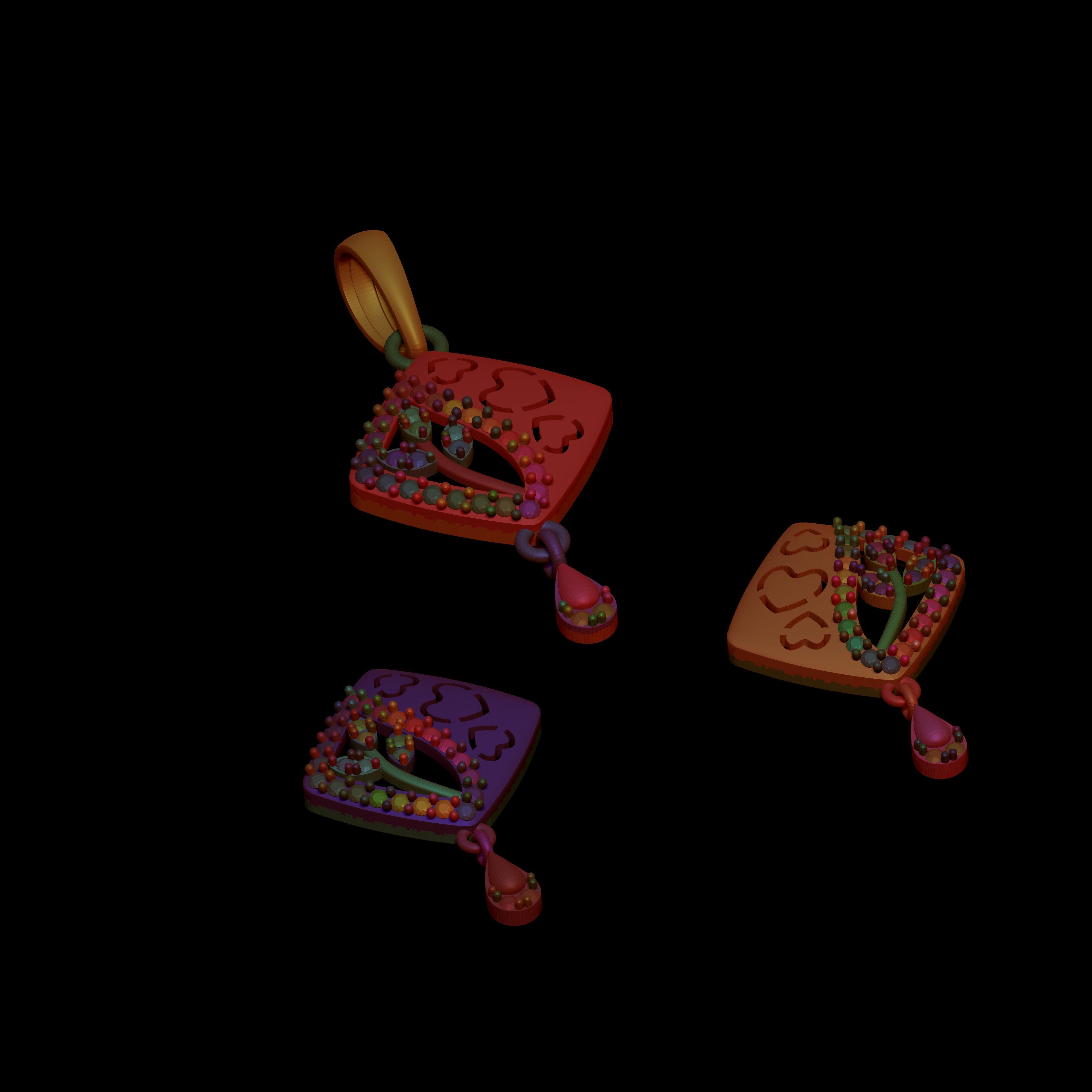 Pendant Necklace 3D print model_23