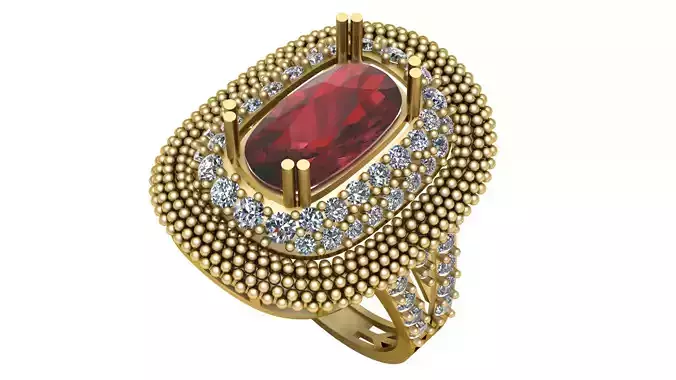 LUXURY GOLDEN RING 3D PRINTABLE MODEL