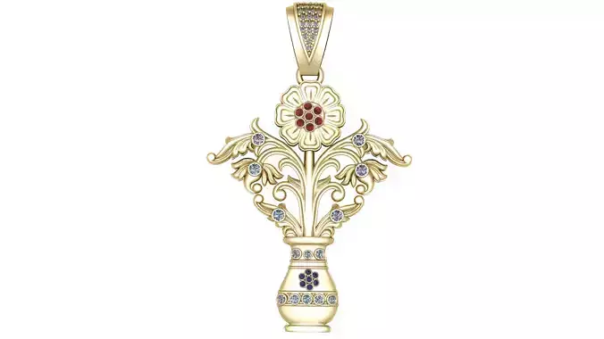 FLOWER POT PENDANT 3D PRINTABLE MODEL