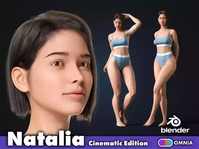 Natalia - Realistic 3D Character - Cinematic Edition 3D model
