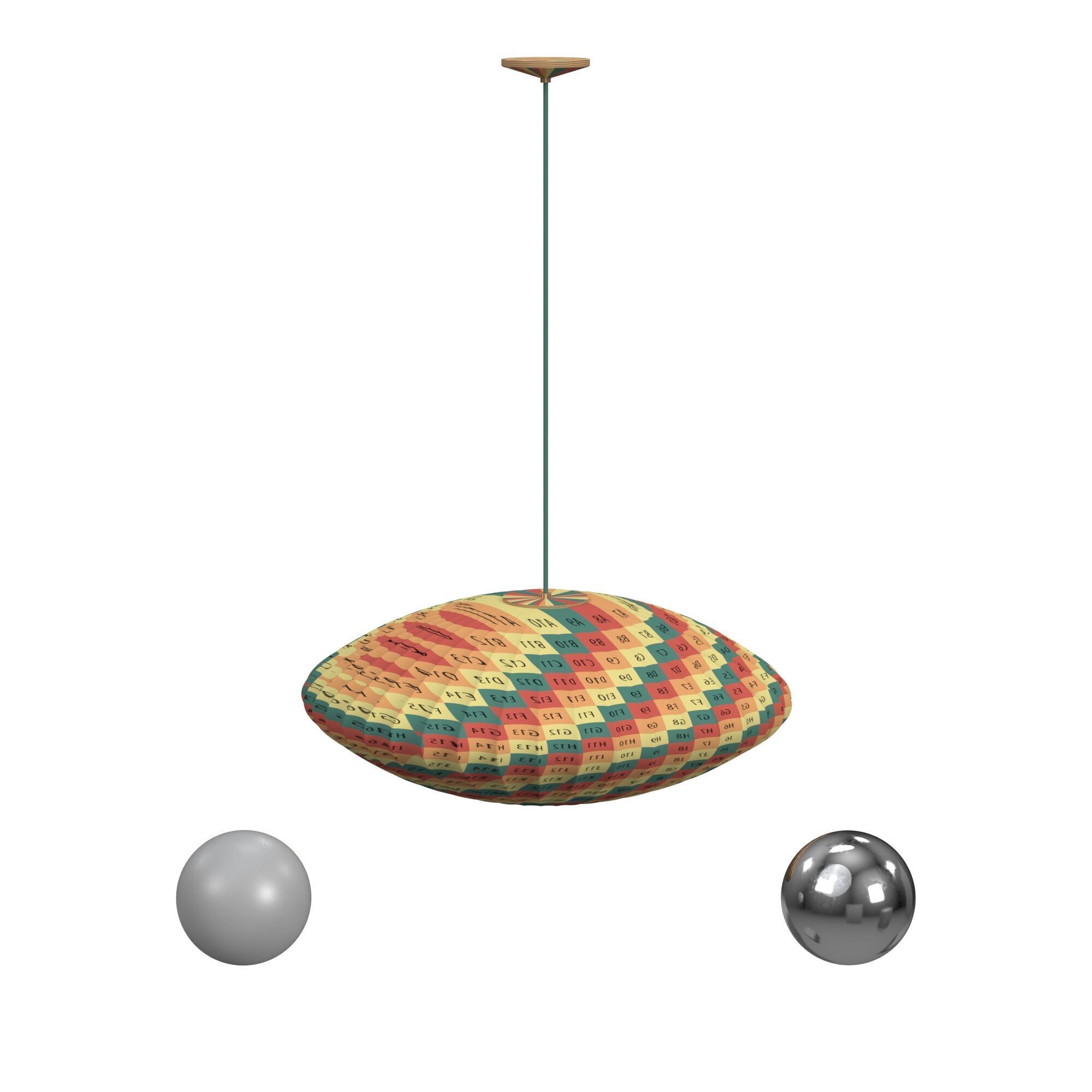 Nelson Saucer Bubble Pendant 3D model_2