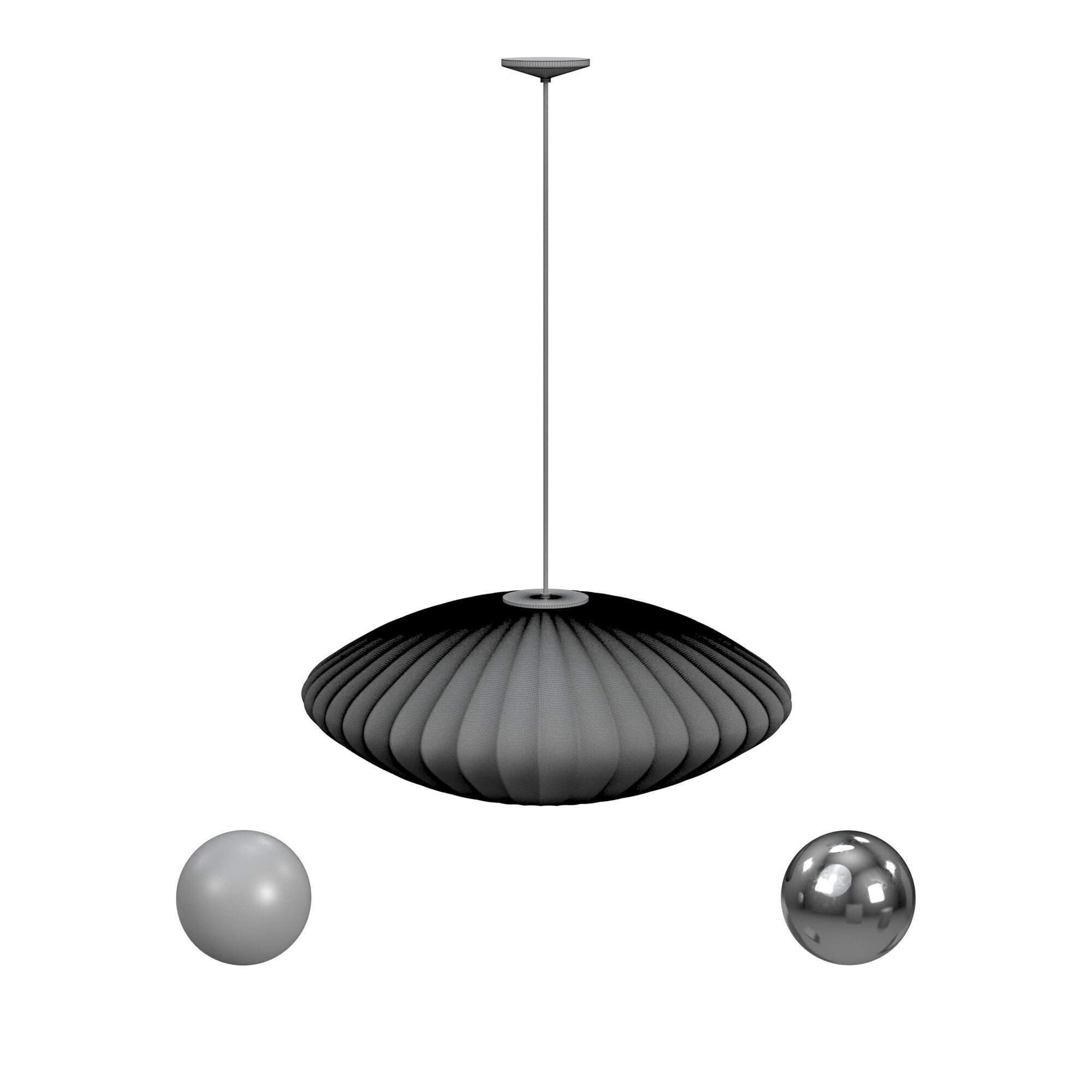 Nelson Saucer Bubble Pendant 3D model_3