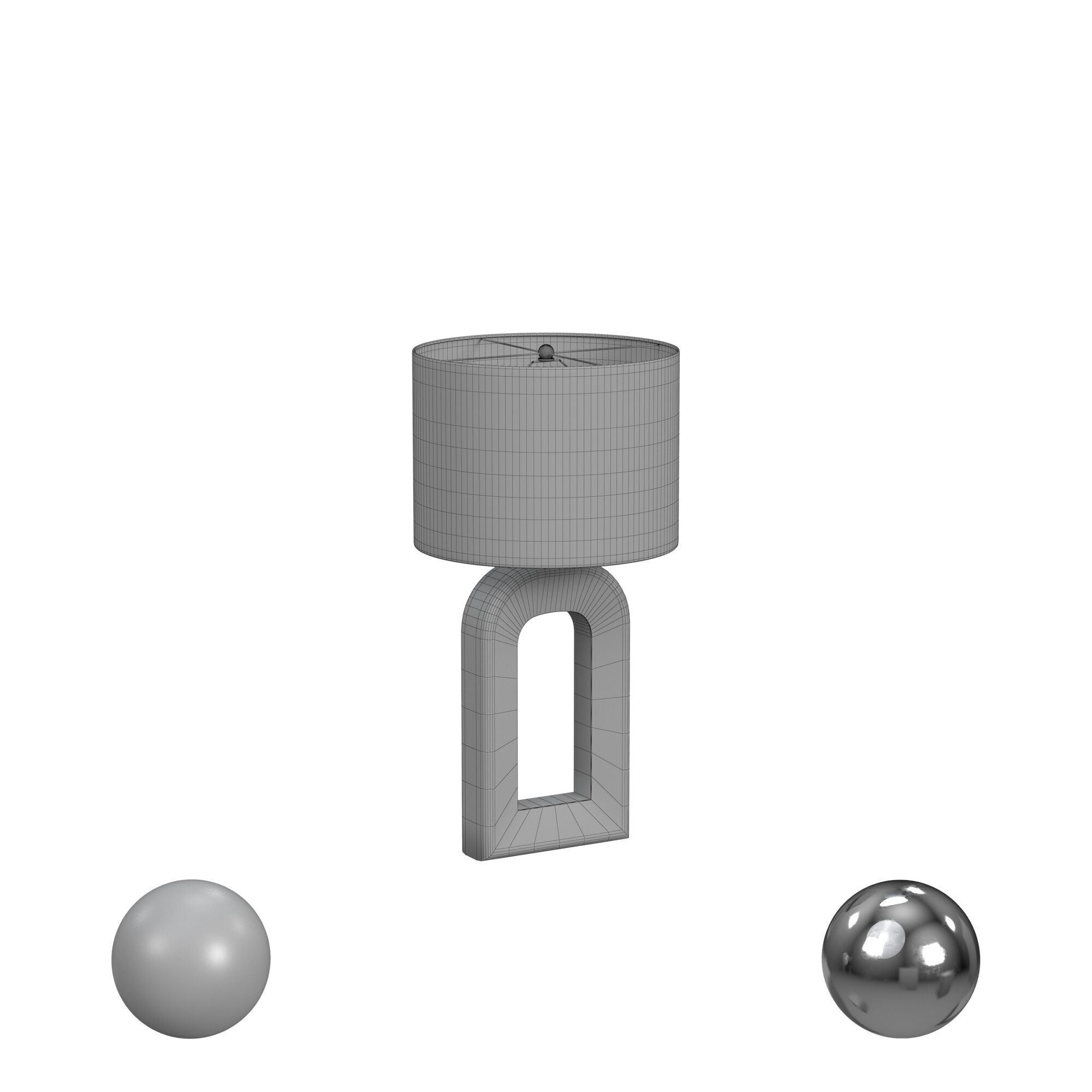 Utopia Large Combed Table Lamp 3D model_3